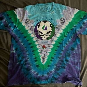 Grateful Dead 1990 Olympic Velodrome Soccer Band 90s Rare T Shirt XL Tye Dye
